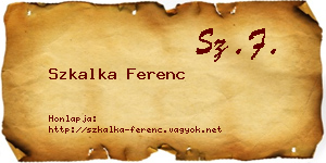 Szkalka Ferenc névjegykártya
